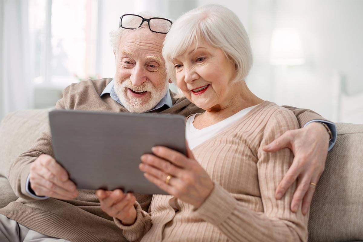 couple using technology