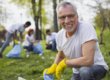 man volunteering