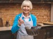 Portrait of attractive smiling happy senior woman