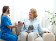 Asian caregiver woman or nurse training senior woman